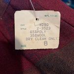 Vintage Deadstock Barclay Square Part Wool Red Blue Plaid Long A Line Skirt Size undefined Photo 11