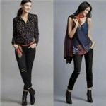 CAbi #3387 Destructed Slim Boyfriend Distressed Black Jeans Women's Size 2 Photo 1