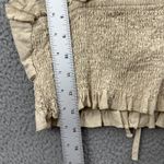 Romwe Smocked Crop Top Ruffle Peasant Boho Cottagecore Romantic Women's Small Photo 3