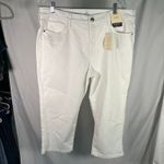 st. john's bay  White Capri Pants Women's‎ Size 16 Mid Rise Stretch Summer New Photo 13