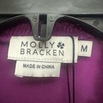 Molly Bracken Woven Ruffle Shirt Size Medium In Bourgainvillier Purple Prairie Photo 2