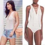 Nordstrom Madison & Berkeley Stripe Lace Up Bodysuit Photo 12