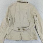 Banana Republic Y2K  Military Blazer Jacket Women's Khaki Cotton Medium Button Photo 4