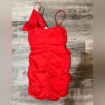 ZARA Blogger Favorite Ruched Bow Mini Dress in Red Photo 2