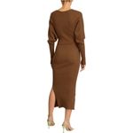 Good American  Long Sleeve Belted Bodycon Midi Dress Photo 1