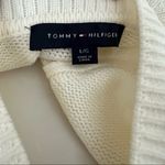 Tommy Hilfiger Sweater Ivory V-Neck Varsity Cable Knit Pullover Size L MSRP $79 Photo 4