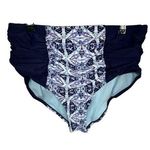 Adore Me High Rise Ruched Kaleidoscope Pattern Bathing Suit Bottoms Photo 0