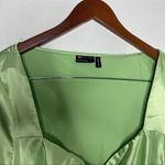 ASOS  DESIGN Light Green cut‎ out satin midi tea dress Photo 4