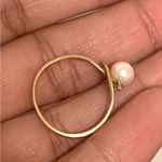 10kt Gold Pearl Diamond Ring Photo 4