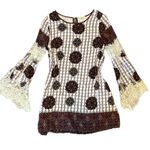 Kori America Boho Lace-Trim Tassel Shift Dress Photo 3