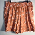 Lands End Women’s Orange Checkered Shorts L5 50725 Size L Photo 0