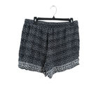Cato Women's Unbranded Black & White Patterned Rayon Shorts L Photo 8