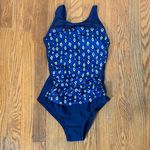 Amoena Morocco Half Bodice One Piece Mastectomy Swimsuits Blue size 8 cup B NWT Photo 1