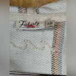 Faherty  Striped Beach Cover-Up Hooded Tunic Dress with‎ Pockets and Fringe Photo 4