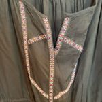 Anthropologie Edme and Esyllte Olive Peasant Boho Dress Ribbon Trim cottage M Photo 3