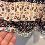 Jolt  Boho Patchwork Crochet Tassel 3/4 Sleeve Top Womens S Floral Print Boho Photo 8