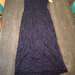 Sam Edelman Navy Lace Sleeveless Midi Dress Square Neck Women's Cocktail Wedding Photo 3