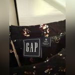 Gap  Print Puff Sleeve Top Long Sleeve Floral Black Blouse Size Small Tall Photo 4