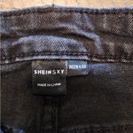 SheIn sxy black skinny flare raw hem Distressed jeans size 28x32 Photo 2