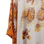 Nicole Miller NEW  Orange Floral Vacation Resort Island Swim Coverup Kimono OS Photo 3