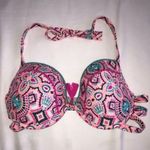 Shade & Shore Swim Bikini Top Size 36D Pink Print Tassel Photo 6