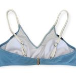 🔃Blue Textured Bikini Swimsuit Top Size L Photo 1