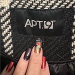Apt. 9  black white plaid pea coat XL Photo 4