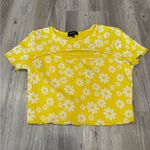 Julia by love J Floral Cropped Yellow Tee Photo 0