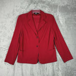 Briggs New York Briggs New York Blazer Womens 14 Red Faux Suede Preppy Office Business Casual Photo 1