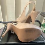 Qupid Nude Patent Sling Back Heels Photo 8