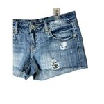 American Eagle American‎ Eagle Y2K Distressed Low Rise Shorty Shorts Size 2 Photo 1