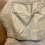 Pink Lily  Faux Leather Skort Skirt Tie Front Size Small Tan‎ Womens Shorts Photo 2