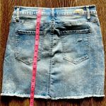 Tinseltown  - Distressed Pearl Detailed Denim Jean Skirt Photo 6