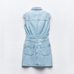 ZARA NWT SLEEVELESS Z1975 DENIM MINI DRESS Size Small Photo 5