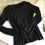 Pendleton Black Satin Detail Long Sleeve Top Photo 7