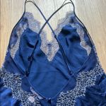 Victoria's Secret Y2K  Blue Lace Lingerie Mini Slip Sz Medium Photo 4