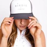 Richardson Birdie Vibes‎ Gray White Foam Trucker Adjustable Hat Photo 0