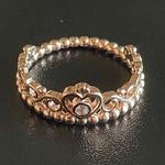 Rose Gold Heart Crown Ring Size 9 Photo 1
