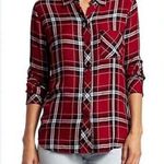 Rails  Size Small Women’s Hunter Crimson Red Plaid Button Down Flannel Shirt Photo 0