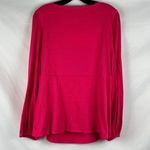 Ava & Viv Pink Pullover Tie Front Long Balloon Sleeves XXL Photo 1