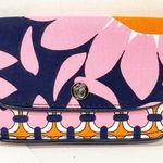 Vera Bradley  LOVES ME Quickstep Wallet ID Holder Pink Blue Floral Snap Close NEW Photo 1