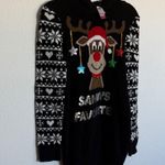 No Boundaries  Black Reindeer Holiday Sweater Photo 4
