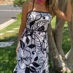 Black and White Sundress with Spaghetti Straps. Photo 3