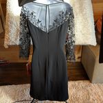 Monique Lhuillier  **NEW** Black Beaded Cocktail Dress, 3/4 Sleeves, Size 6 Photo 5