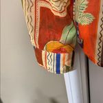 Calypso St. Barth  Orange and Brown Patterned Shirt Photo 3