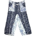 Free People Bohemian Cottage Embroidered Floral Sweet It Is Wide Leg Pants Large Photo 8