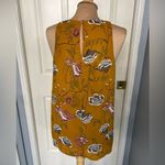 Allison Joy  Mustard Yellow Floral Sleeveless Blouse Photo 3