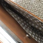 90s vintage Vegan leather magnetic closure caramel brown clutch bag purse wallet Photo 8