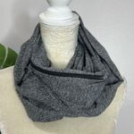 Athleisure infinity scarf with zipper pocket Gray Photo 1