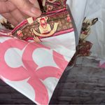 Tizzie French Bull Dog & Luggage Print Button Down Shirt Size Medium NEW White Photo 3